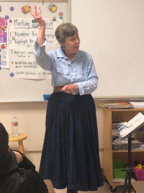 glendabonin's tweet photo. There is nothing as grand as a group of attentive 6th grade students listening to Greek myths and Aesop tales. I love my job! https://t.co/4MWTi0kMwG