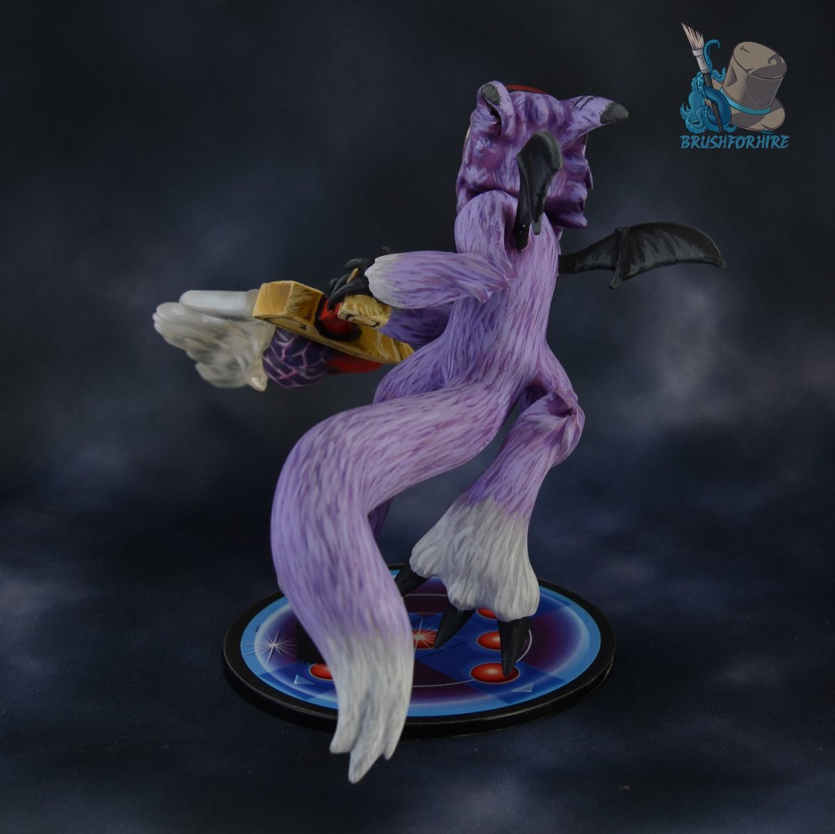 brushforhire's tweet photo. Fantastic commission my client had digitally sculpted and 3d printed, for me to paint. #Dorumon from #digimon. 

#anime #cartoon #commission #resinkit #3dprinting #art https://t.co/zA15UaxI0H