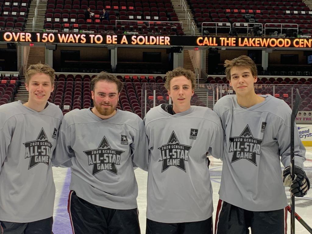 Last GCHSHL hockey game for these guys... Congrats Aidan, Ethan, Logan and James...