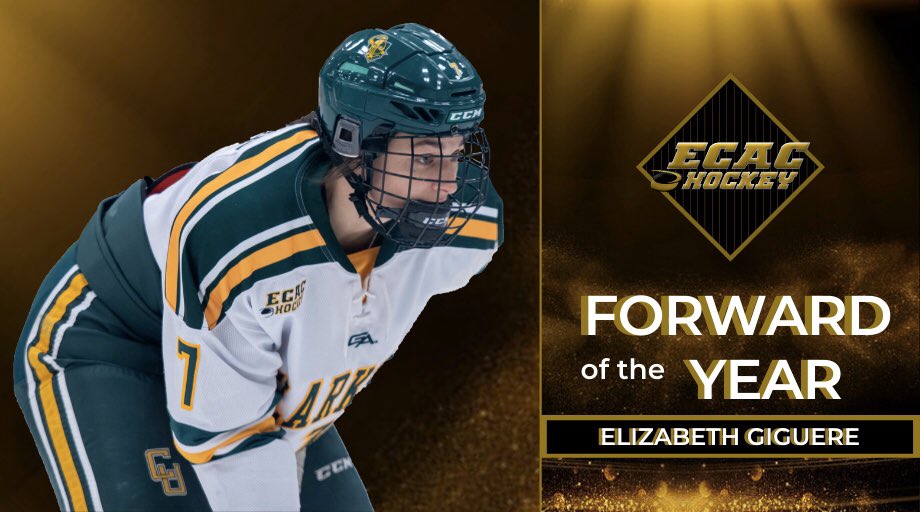 ClarksonWHockey's tweet photo. 𝐄𝐂𝐀𝐂 𝐅𝐨𝐫𝐰𝐚𝐫𝐝 𝐨𝐟 𝐭𝐡𝐞 𝐘𝐞𝐚𝐫!

Congratulations, @EliGiguere11! 

#LetsGoTech https://t.co/pGBqMJcoGJ