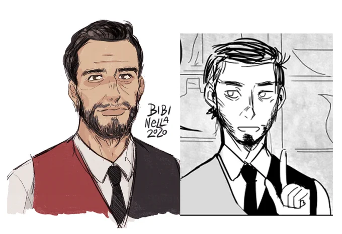 finally daddy-grampa over here, he's the owner of the bar where doodino 1 and 2 are gonna be co-workers :3 