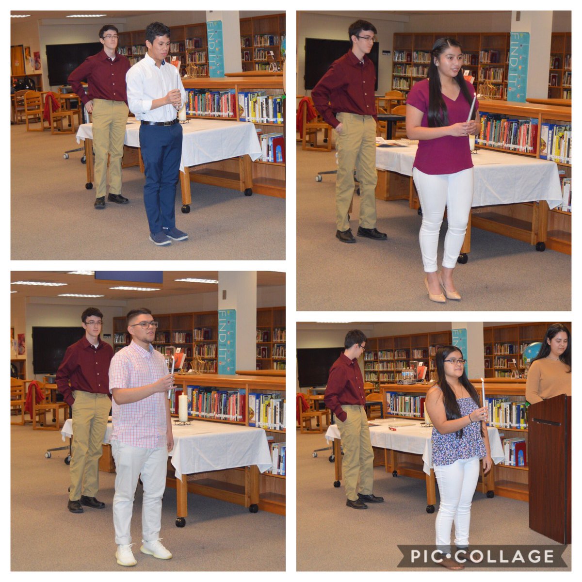 ProfeLCarrasco's tweet photo. Durante #nationalforeignlanguageweek hicimos nuestra ceremonia de inducción para las sociedades honorarias de lenguajes español, francés, alemán).  La sociedad honoraria hispánica tiene nuevos miembros! ¡Bien hecho, estudiantes! @shh_aatsp @shh_virginia @aeedwar2 @Park_View_HS https://t.co/UoOmhRYGul
