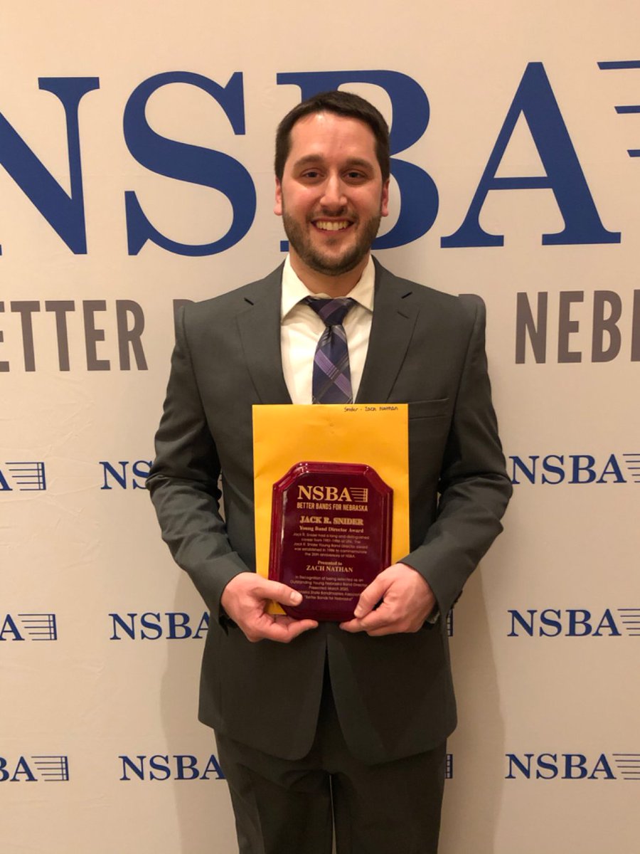 SVEagles's tweet photo. Congratulations 🎉 to Zach Nathan for receiving the Jack R. Snider Young Band Director Award and Congratulations 🎉 to the Southern Valley Band for receiving the NSBA Academic Achievement Award! 🦅 💪 https://t.co/xcz2x3vkOa