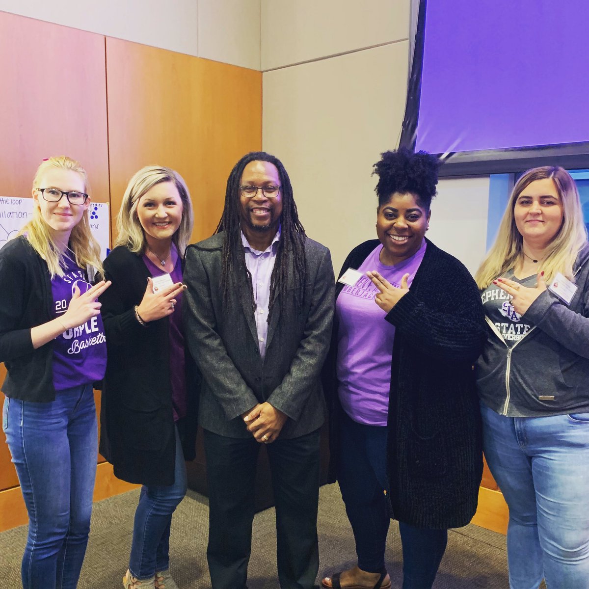 SFA_TSN's tweet photo. Our transfer team at the Transfer Leadership Summit in Austin! #sfatransfer #transferjacks #itsnotwhereyoustartitswhereyoufinish #texastransfer #transfersummit https://t.co/ykAbIOqE9H