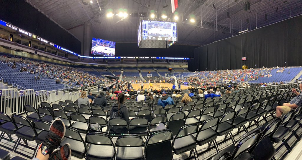 SEUWBasketball's tweet photo. From Conference Tournament to Texas State Final Four. Hard to beat this atmosphere and level of specialness for these kids!! #continuousgrind #thefuture https://t.co/IlO0TWLSF3