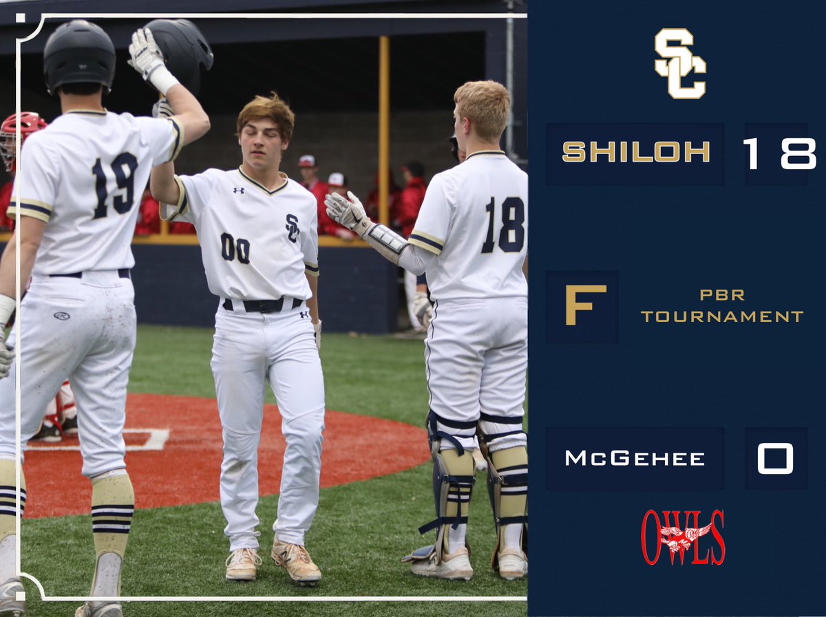 ShilohSaintsBSB's tweet photo. Saints win by run rule after a 13 run 3rd inning. @ColeOswald3 @sean3rhodes (rbi) @DrewDudley13 (2 rbi) @CalebAnderson_ (2 rbi) @ben_baker13 (rbi) and 
Gunner Pace (2 rbi) all had hits. Saints play in Conway at 9am in the morning vs McCrory. @pbr_arkansas @coachkbo21 https://t.co/SG1p7qsIOG