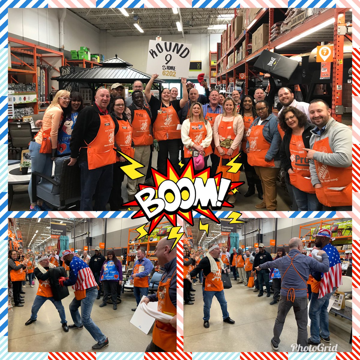 JessicaMeaney3's tweet photo. Round 9! Welcome to Orange, 6202! @THDMikeP and @ShayThomasTHD pumping the team up to #knockoutspring! #NEProud #D32CaughtSpringReady @JasonArigoni @hmalak @AcevedoRosemary @WclintonTHD @HD6202 @MattHyatt11 https://t.co/XRcowbHsXc