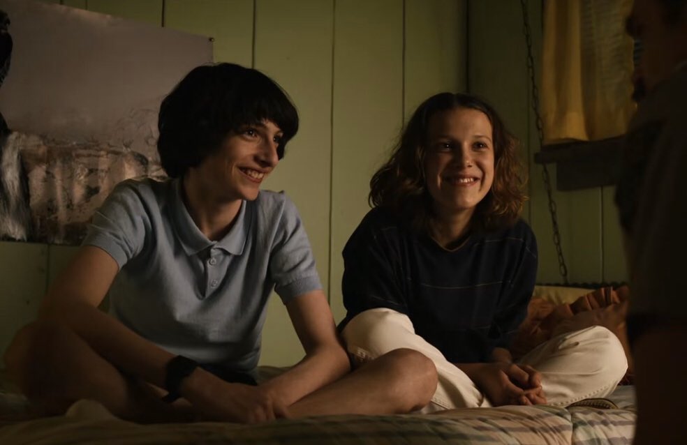 - mike x eleven - stranger things- MY KIDS- please stop separating them i am so tired- HE!! CALLED!! HER!! EVERY!! NIGHT!! FOR!! 363!! DAYS!!!!!!- i just want them to be happy