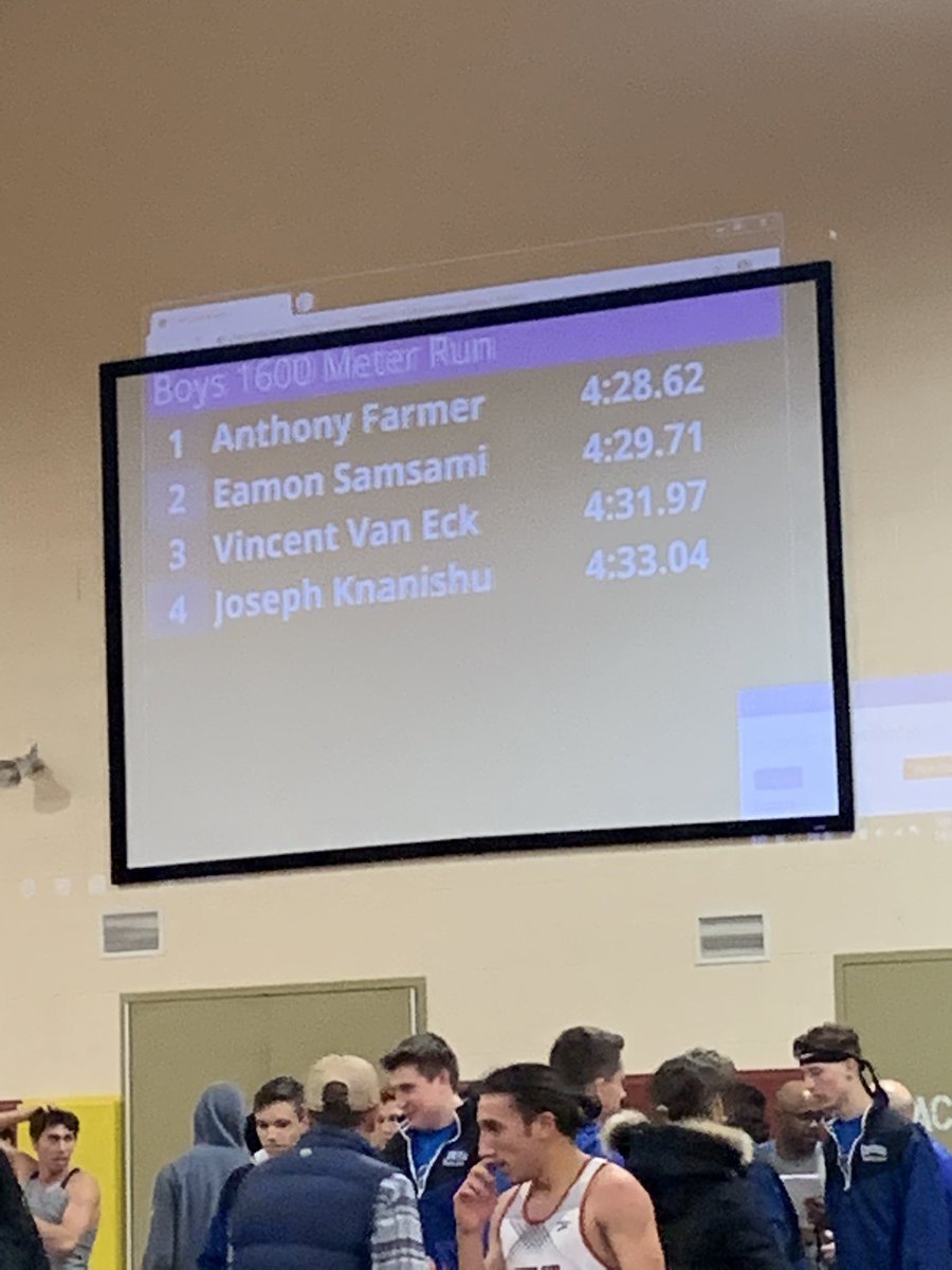 BataviaTrack's tweet photo. Great miles! 2nd place with a time of 4:29.71 for E. Samsami and 4th place with a tim of 4:33.04 for J. Knanishu!! #theyarefast https://t.co/vlnVxRKiaf