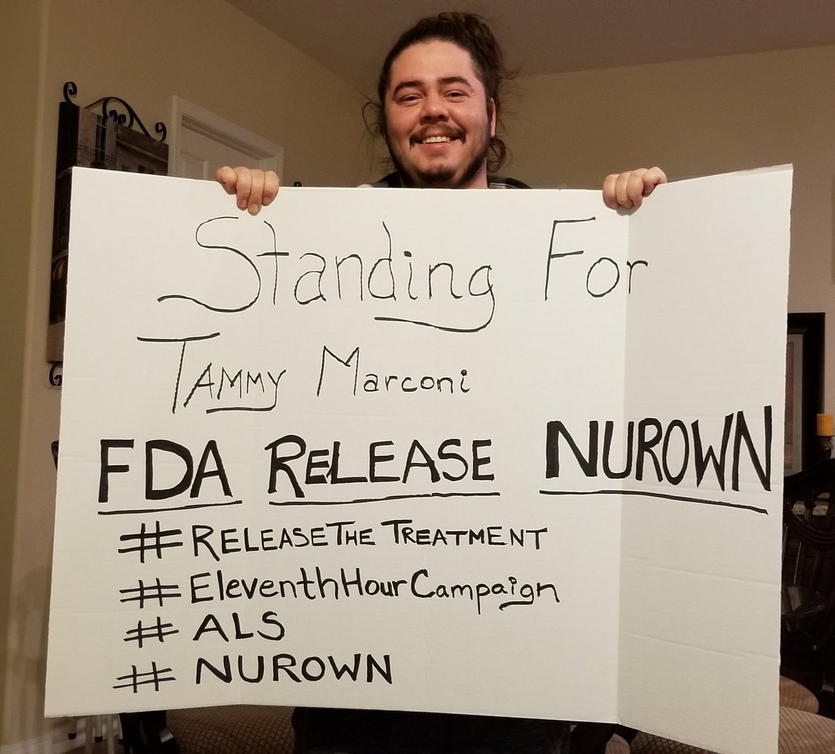 TammyMarconi's tweet photo. FDA Release NUROWN! #releasethetreatment
#eleventhhourcampaign
#ALS
#NurOwn https://t.co/yY3r44GBXJ