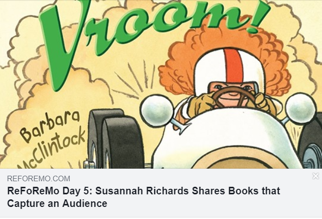 keila_dawson's tweet photo. Susannah Richards, a professor of Children's and Young Adult Literature talks about knowing the writer's reading audience over at the ReFoReMo blog today. Reading widely sure helps us discover what works for what work. #ReFoReMo2020 #pb #mentortexts https://t.co/ymEMBnKQgr https://t.co/2RhKYSVOW0