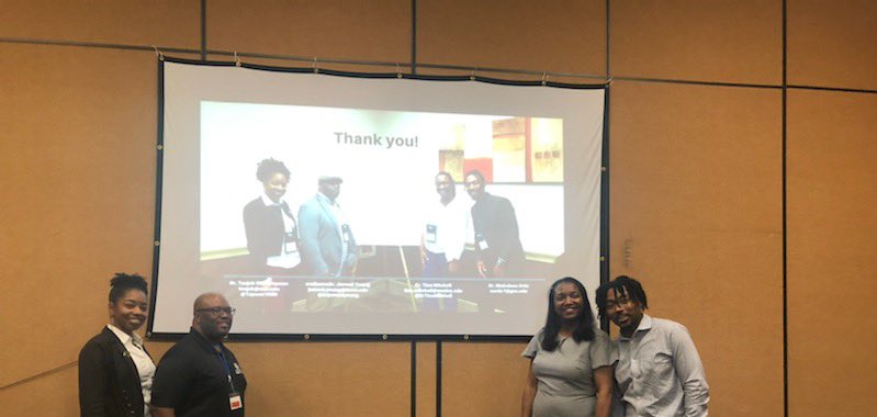 DrTinaMitchell's tweet photo. Great presentation sharing our journeys to academia and as math teacher educators and our support of each other along the way. #RCML2020 @Tspoon1000 @DrJamaalyoung https://t.co/u7NuDdfGRT