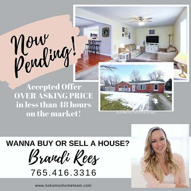 HomeKokomo's tweet photo. NOW PENDING!! 🤜🤛
Well that escalated quickly😄...and in the best way possible! Our Seller has an accepted offer for OVER ASKING PRICE, &amp; this house has only been on the market for a hot minute!

If you are thinking of selling or buying a house, CONTAC… https://t.co/4mBUwSmYrE https://t.co/kFv65ktsef