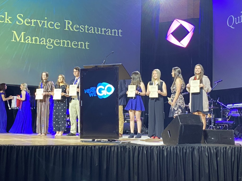SiegelDECA's tweet photo. Congratulations Kylie Autry for 1st place in Quick Serve! @RuCoCTE https://t.co/4Py1AMZo7d