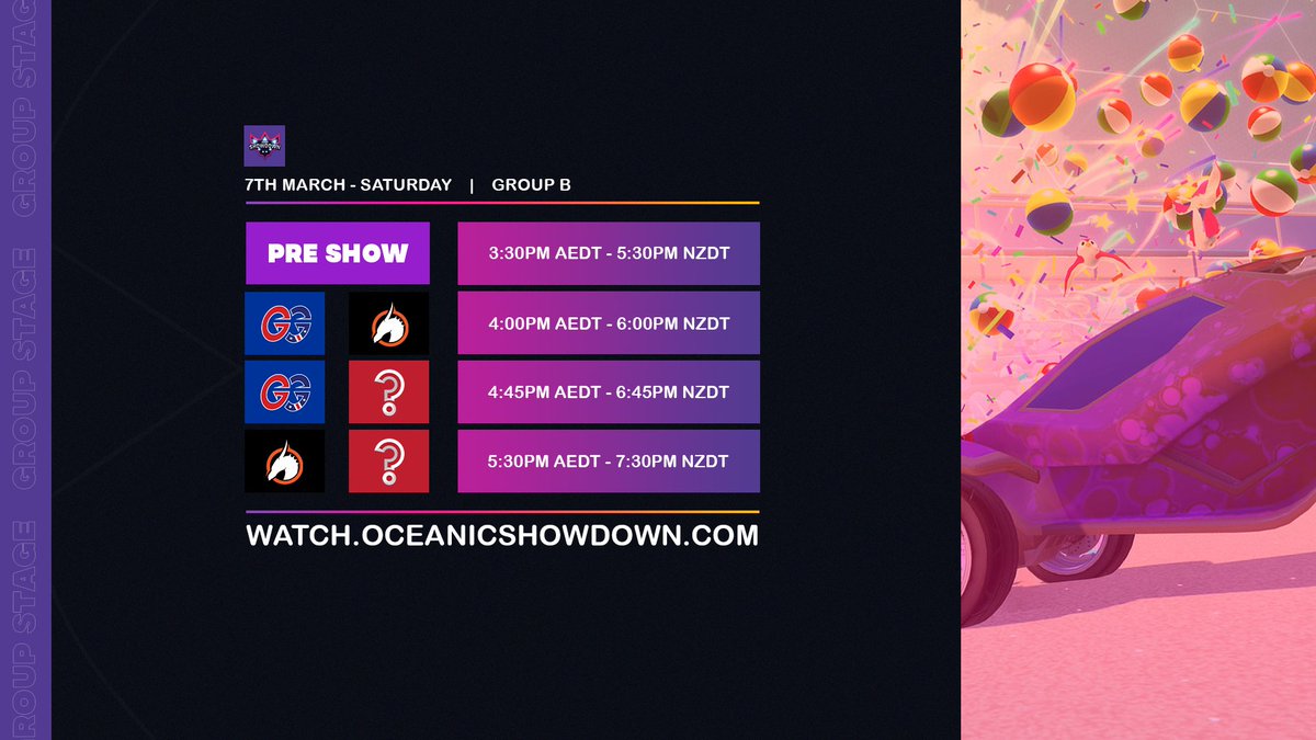 ShowdownOCE's tweet photo. Week TWO of the #OceanicShowdown starts in 1 Hour
#GamingGamersRL π @TeamSKF
#GamingGamersRL π #QuestionMarksRL
@TeamSKF π #QuestionMarksRL
π Tune in TODAY @ 3:30PM AEDT / 5:30PM NZDT
πΊ https://t.co/W0a22KnW9g https://t.co/mCO21ctRuZ