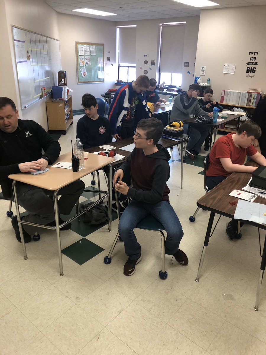 mrswilmarth's tweet photo. Tough game of #tellingtimeBingo at BINGO Friday today!  And I think @Tfc50Tim might have a new supervisor (hint: he’s doing his victory dance). So who will challenge us next week? @MarshfieldSuper @FBMSPPAL @Marshfield_PD https://t.co/xwBL40SSh8