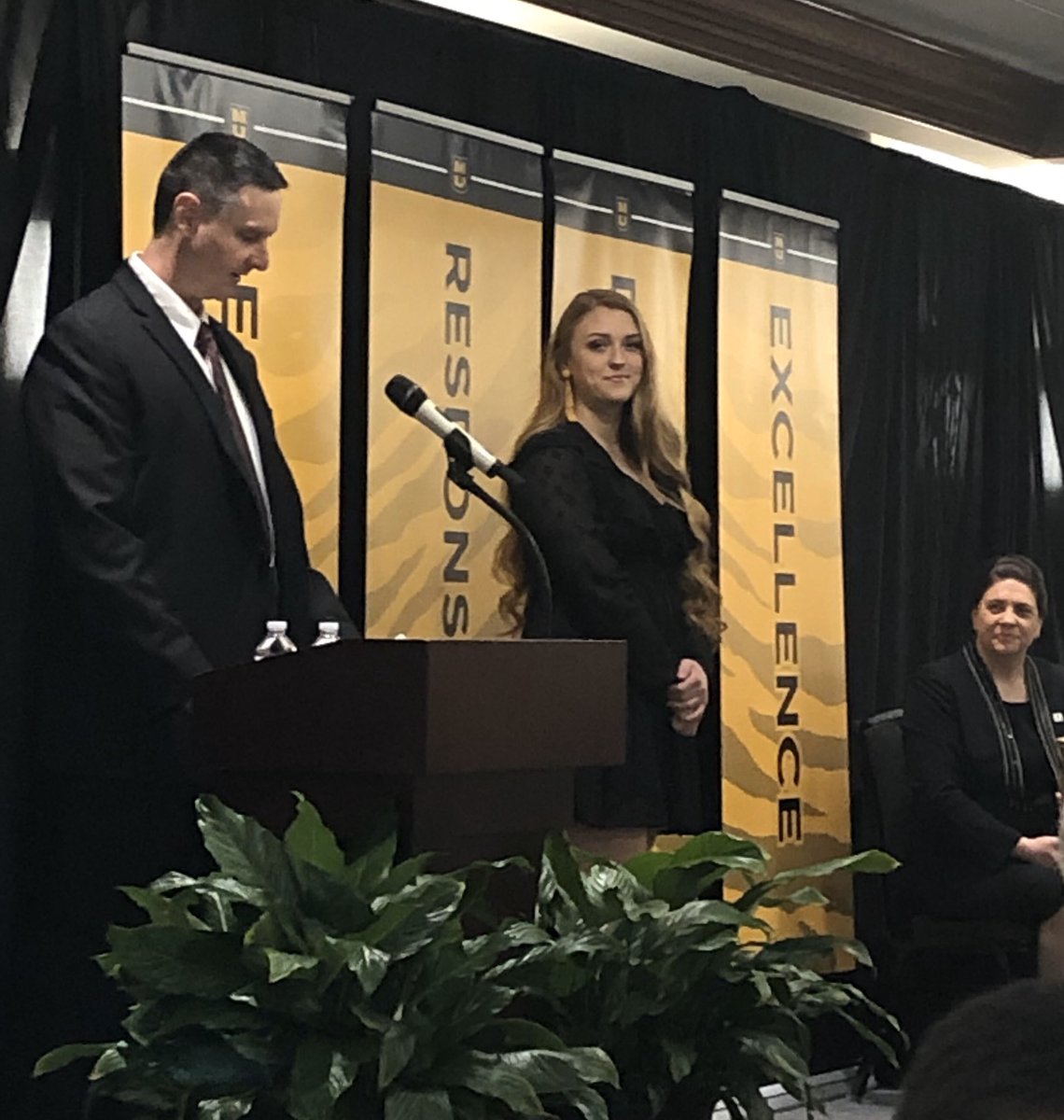 EricaLembke's tweet photo. @SCECMIZZOU celebrates our president #jessicabock as she receives the undergraduate student of the year award for @MizzouEducation @SpedMizzou https://t.co/iXPMdKHYgC