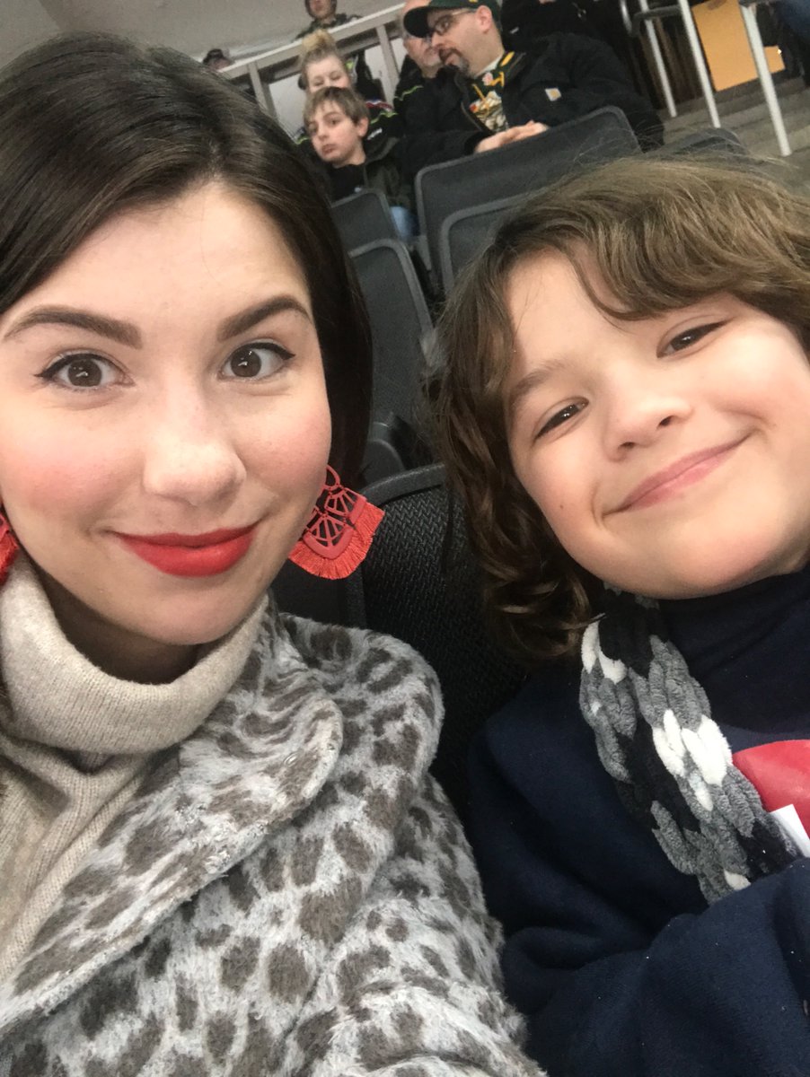 baileyflemming's tweet photo. Just hanging out with the bro @oilking_hockey #superheronight #oilkingssubwayselfie #oilkingselfie #subwayselfie Sec. 112 seat 19&amp;18 https://t.co/YD5hr3OUNK