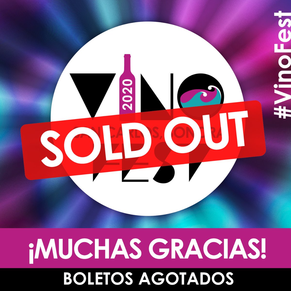 ¡Boletos agotados! Muchas gracias a todos los que nos van a acompañar mañana en #VinoFest, estamos seguros que será un gran dia que van a disfrutar con una buena copa de vino 🍷 en mano
¡LOS ESPERAMOS!