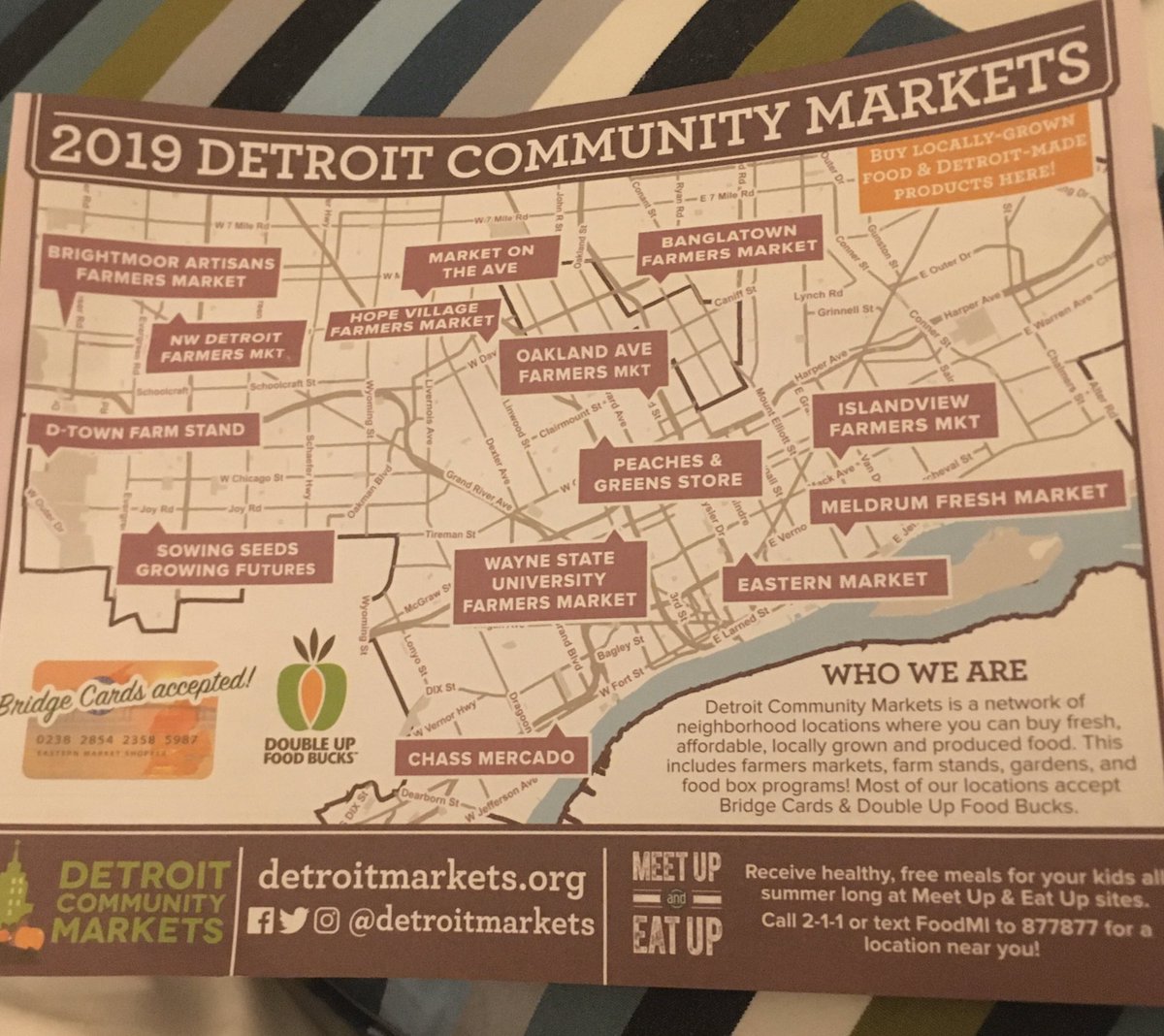 Kyra_Reynolds1's tweet photo. @EasternMarket visit today- fighting nutrition poverty in the Detroit area. Trying to address racial disparity in good food access, provide jobs, and avoid the ‘Goldilocks problem’ in battling ‘Big Food’- become too big = displacing gentrification. Hard task!! @WIPLive #ambit20 https://t.co/l9vBrUnvSe