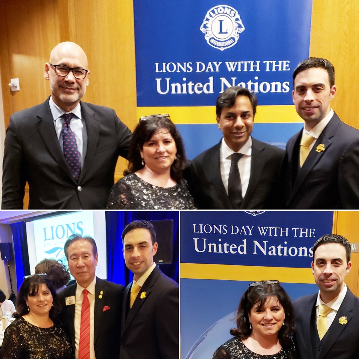 RealGabeMarques's tweet photo. Another incredible @lionsclubs 🦁 at the @UN 🇺🇳 dinner tonight hosted by International President Dr. Choi 🇰🇷 w/ #Ambassador @Portugal_UN Francisco D. Lopes 🇵🇹, luso-descendent &amp; @UNSriLanka Deputy Ambassador Rodrigo 🇱🇰 and LIPLC President Maria Leitao. #ldun #LionsClub #Portugal https://t.co/EuS6oHtyWO