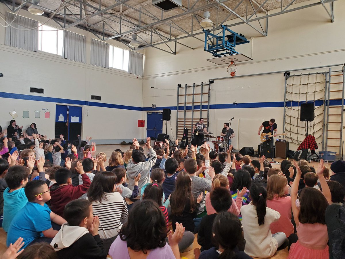 Mackenzie_Elem's tweet photo. Thanks to @SpeedControlMus for a fun concert today! The students had an awesome time learning about rock and roll! https://t.co/s8EbJcrVmH