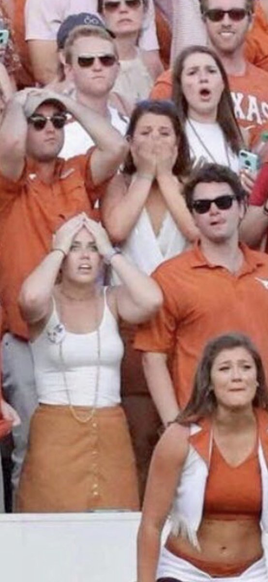 Randy4OU's tweet photo. Texas fans reacting to the 2020 FB schedule - $hit - we have to play OU again next year... #BoomerSooner #TuckFexas #PukeOrange #HateTexasNow #wearenot Back https://t.co/TaVMegwEka