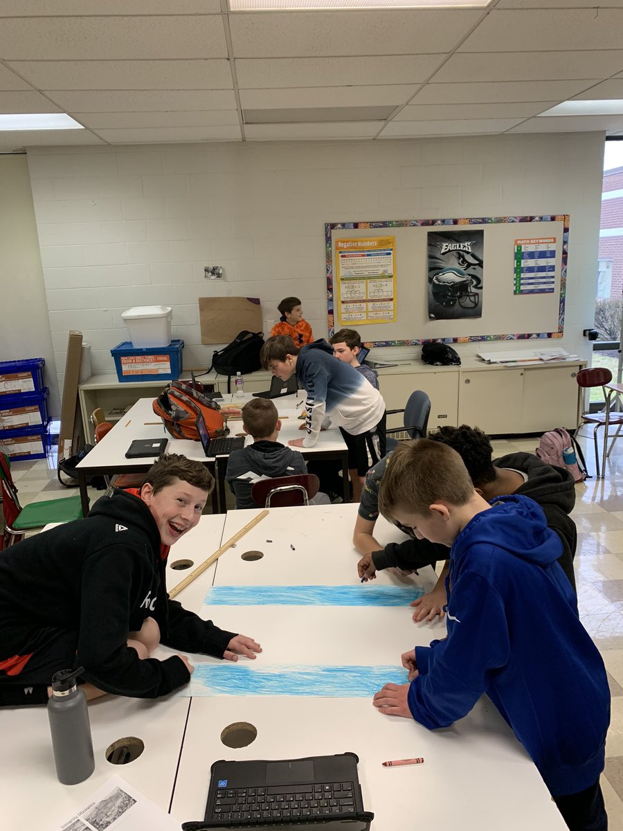 TeamIntegrity5's tweet photo. Team Integrity started their Greek Olympics today! First up was to create a banner. Stay tuned for the winners! @SASD_IC @JenWevodau #ICrocks https://t.co/2J4a83CTH5