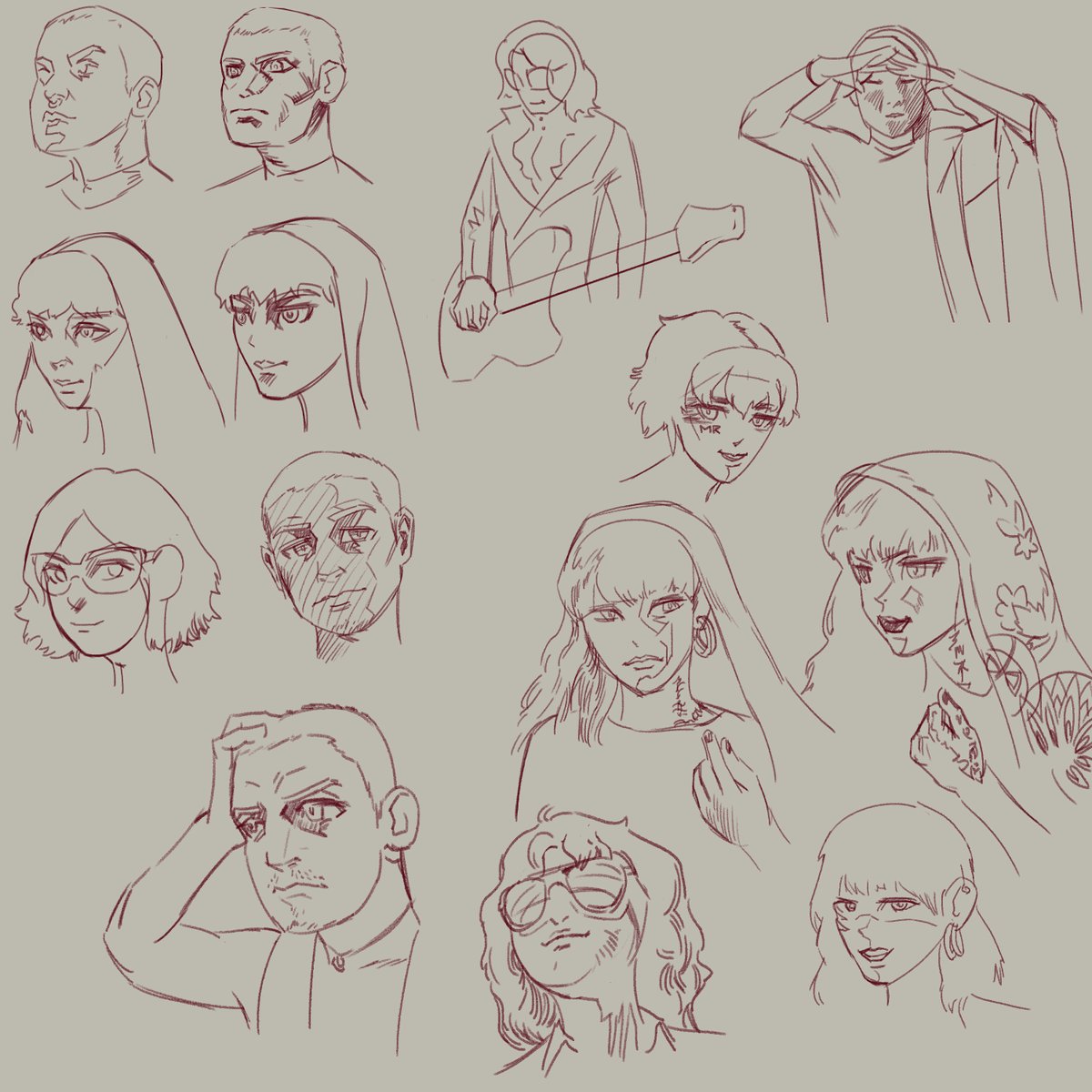 Sketches off 八十八ヶ所巡礼(88kasyo Junrei), a band I really like #八十八ヶ所巡礼 #sketchbook 