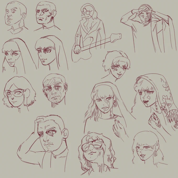 Sketches off 八十八ヶ所巡礼(88kasyo Junrei), a band I really like #八十八ヶ所巡礼 #sketchbook 