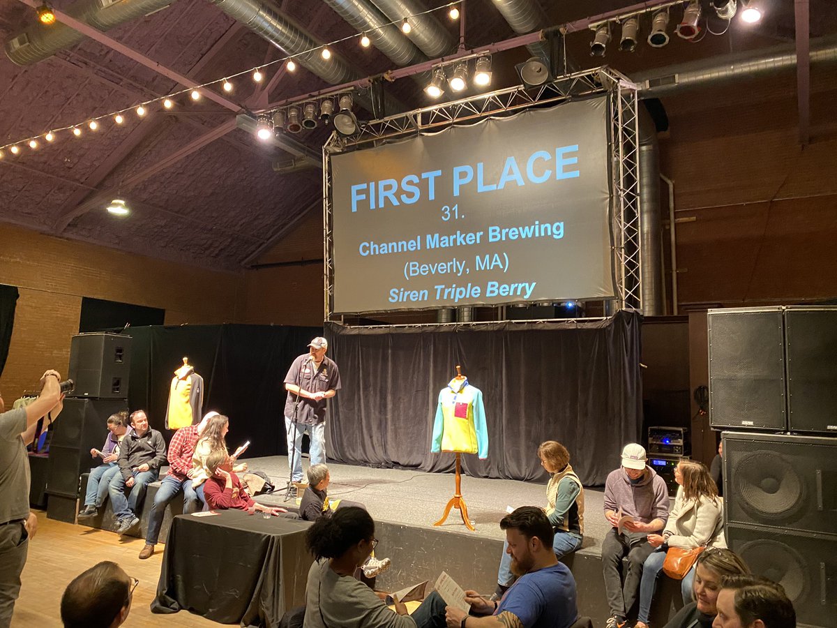 RTBarstool's tweet photo. Last but not least, there was the Wild Card category. Runner up was @HWArtisanBeer with Time Well Spent, a mixed culture botanical beer. Siren Triple Berry from @channelmarkbrew won the night! #drinklocal #BlindBeerFest @MassBrewBros @CraftdCompany https://t.co/cWwvfM3Hus