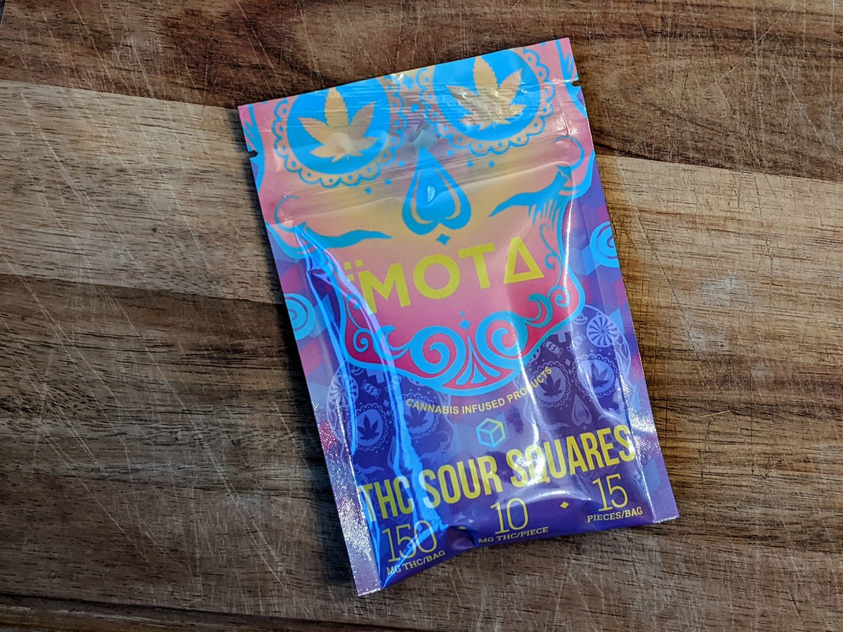 jgblastsoff's tweet photo. Bought myself a little black market treat. Love the texture and flavour of the sour squares, but they aren't hitting me in the way that I'd like. Maybe I need to eat MOAR? $13 via @therealbudmail https://t.co/UGjYJR70VR