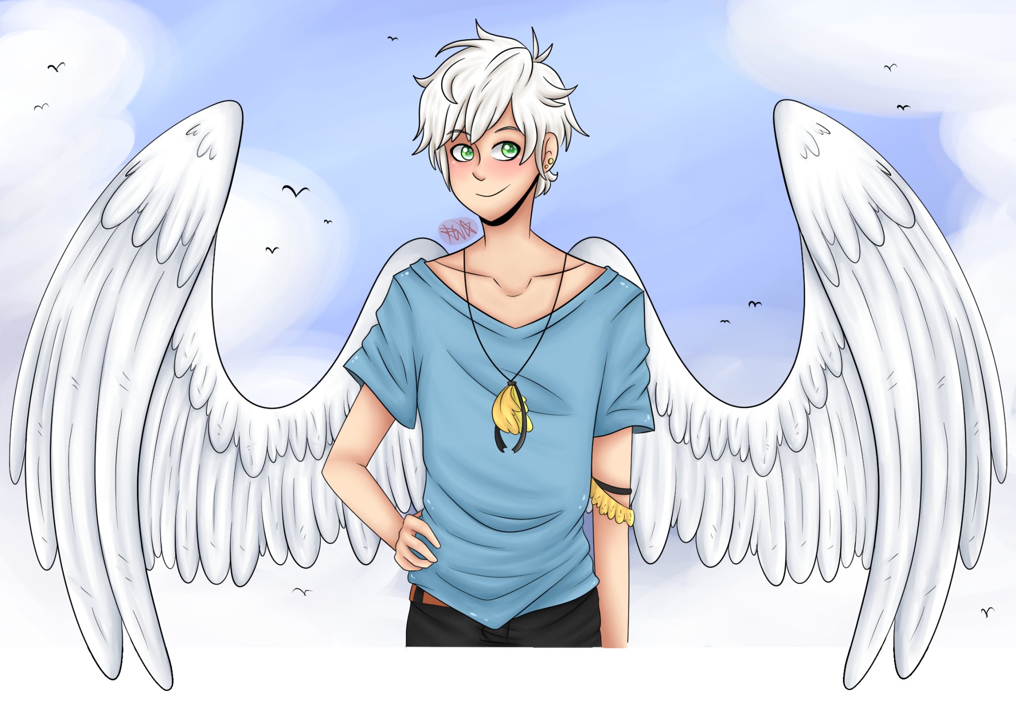 Top 125+ anime guy with wings