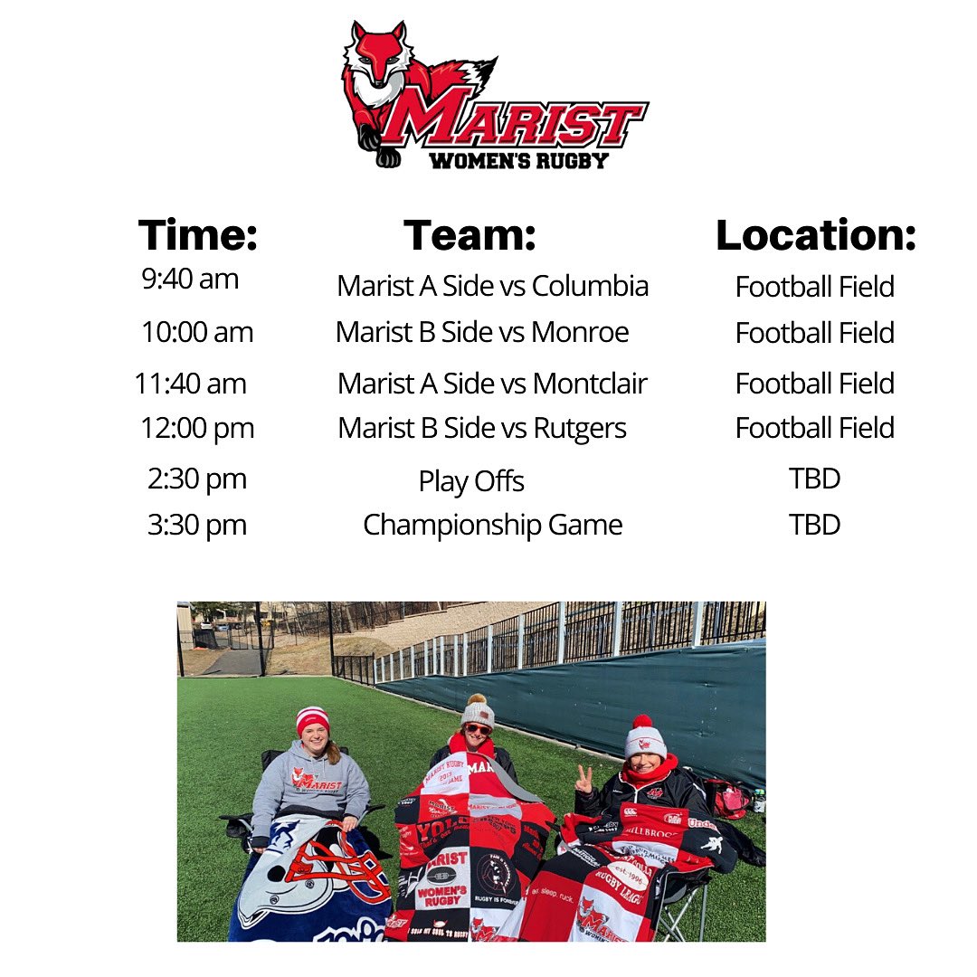 Hello Friends and Family! Tomorrow is our second tournament of the season at William Patterson University in Wayne, NJ. Below is our personal game schedule, keep in mind there are other teams competing in between some of our games. Can't wait to see all of you there!