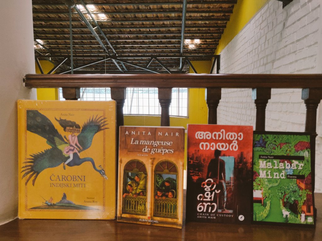 anitanairauthor's tweet photo. New editions, new translations...books I came home to😊
#magicalindianmyths in Slovenian
#EatingWasps in French
#ChainofCustody in  Malayalam
#MalabarMind reprint https://t.co/TLGW7hfuVc