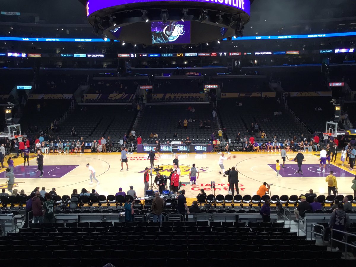 nbated's tweet photo. #MILvLAL is on air @620wtmj 103.3FM @ESPNMadison 100.5FM https://t.co/RE6BZdqvJp League Audio Pass https://t.co/QyqarWax5P Giannis and LeBron on a Big Stage. My view from the Western Sideline #2557 https://t.co/xBU9apfWSZ