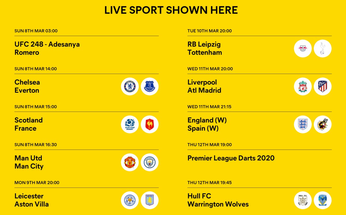 Sporting events over the next few days folks.  Anything on but not listed can be requested!!! Think 25 policy in operation so ID may be required.
matchpint.co.uk/view-grosvenor…