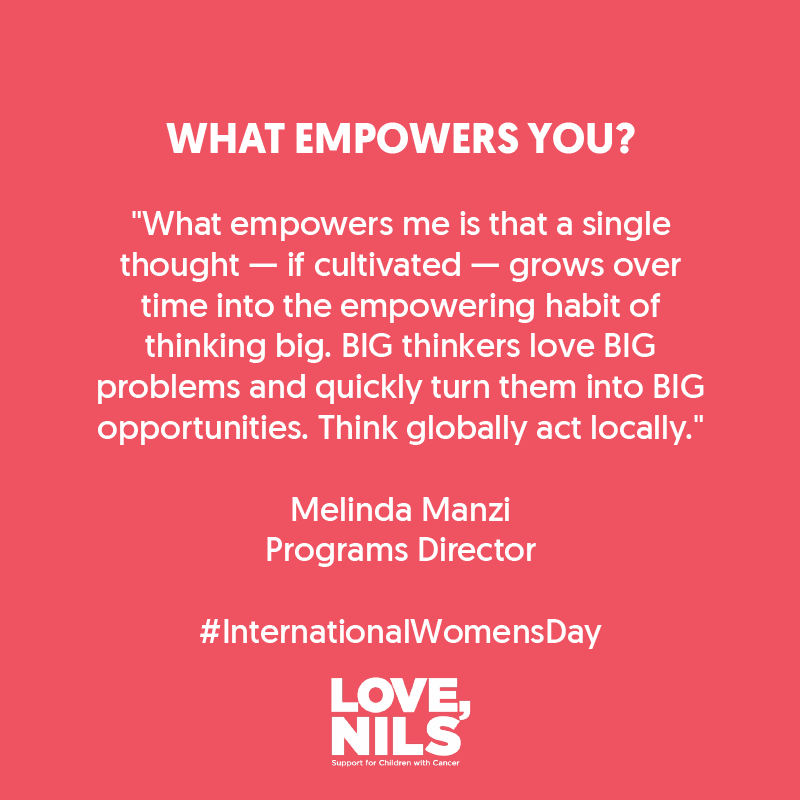 Love1Nils's tweet photo. International Women’s Day is tomorrow! 

We asked our Program Director Melinda what empowers her: "What empowers me is that a single thought grows over time into the empowering habit of thinking big. BIG thinkers love BIG problems and quickly turn them into BIG opportunities." https://t.co/dAbgXQlnPj
