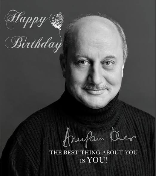  Happy birthday Anupam kher Sahab  Jai ho 