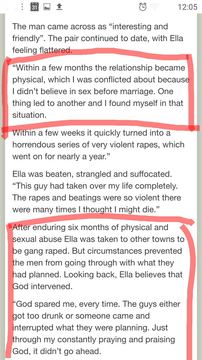 I came across this article in a Christian online magazine. https://www.premierchristianity.com/Past-Issues/2017/July-2017/I-was-raped-and-abused-but-God-has-got-me-throughIn this interview she claims god saved her from being gang raped every time. In another video & in a few tweets, she claims she was gang raped many times. 30/