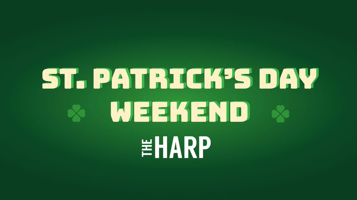 Have you checked out our St. Paddy's Day celebration schedule yet? We're expecting a packed house, so share the news with friends ASAP! ☘️ bit.ly/harpspd20