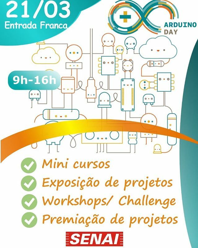 senaipinda's tweet image. ArduinoDay 2020 no SENAI de Pindamonhangaba.
Venha participar de workshops, palestras, mini-cursos, conhecer e fazer o seu próprio projeto em Arduino.
Dia 21 de março, das 09h às 16h.
Esperamos você!
#arduinoday2020 #senaisp #senaipindamonhangaba ift.tt/2vD9v2a