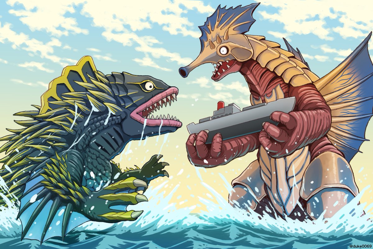 no humans kaijuu sharp teeth water teeth open mouth ocean  illustration images