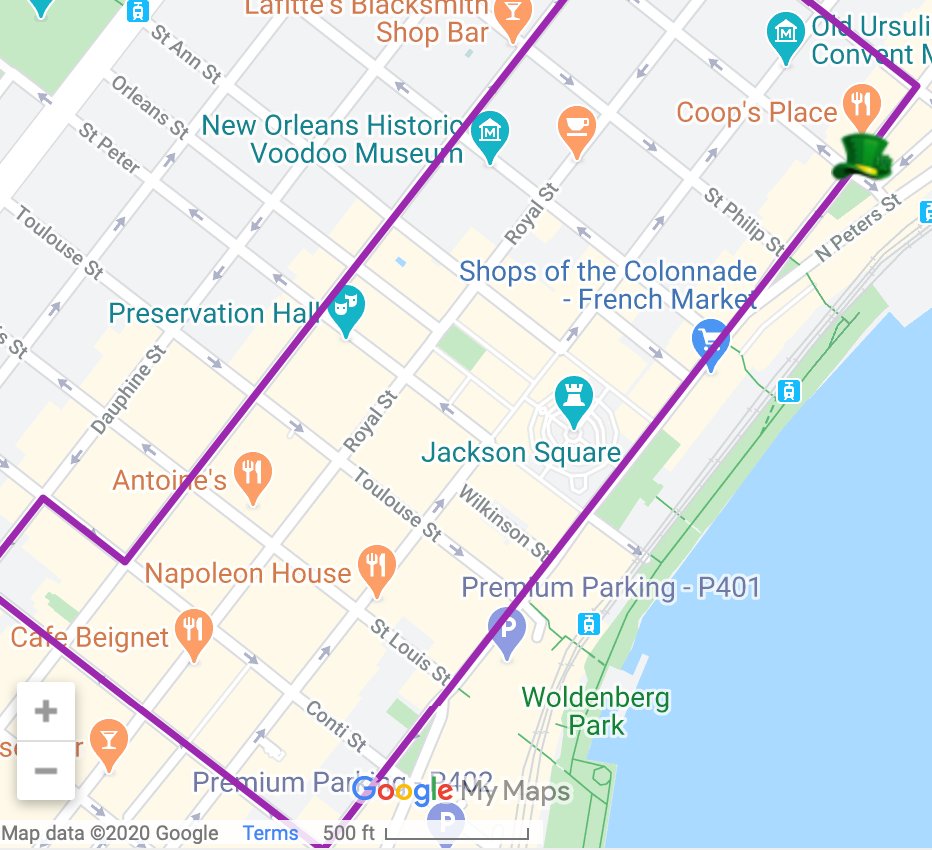 fqkidstours's tweet photo. Friday, March 13
Molly’s at the Market Parade

The parade at Molly’s — complete with marching bands and carriage riders — also puts you in a perfect position to enjoy the French Quarter and its accompanying St. Pat’s revelry. This parade begins and ends at 1107 Decatur St. https://t.co/kTrEF0JB3Y