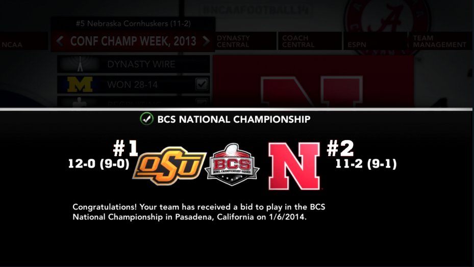 BRSportsDynasty's tweet photo. Your 2013 National Title is set. A rematch of the season opening B/R Classic. A user will claim the Year 1 crown. #BRSportsDynasty #natty https://t.co/ISYQCHZio7
