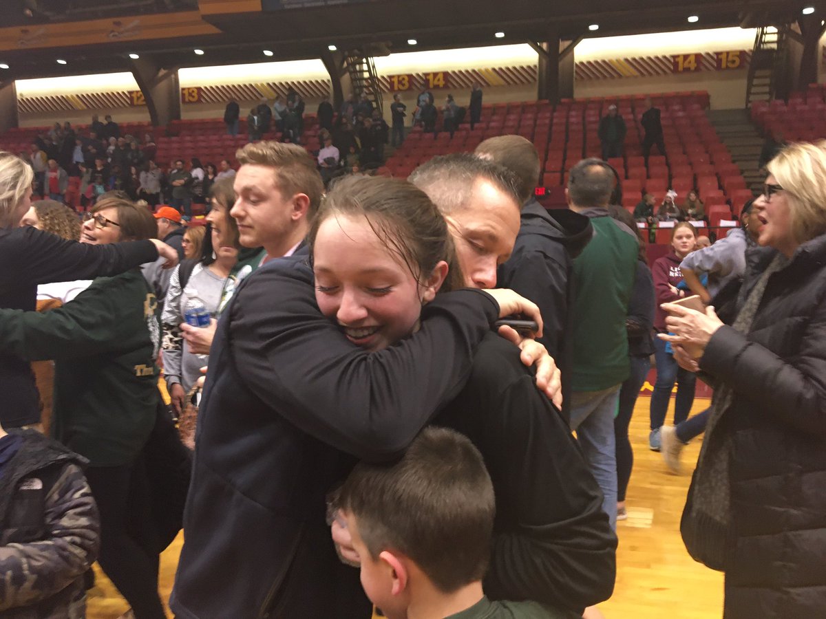 JonBozeka's tweet photo. The GlenOak Lady Eagles are headed back to the FINAL FOUR. Here are some photos I snapped tonight. @lexilemire and her family, the team celebrating, @01Breezie with the hardware, the team celebrating and two others to show the night. #WHBCSports @1480whbc @HOFHuddle_Rich https://t.co/Myji3cNcru