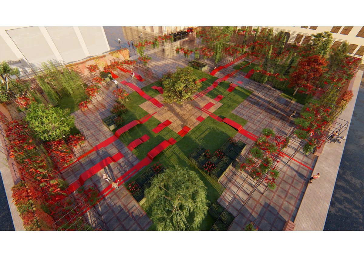 CGLA_landscape's tweet photo. An alternative outcome from our conceptual workshop inspired by the Garden of Eden, this time a more urban / civic interpretation. Titled "The Garden of Choice" Eden represents a garden well-watered throughout, a symbol of prison house where you can find paradise as long as you o https://t.co/4wUhfWc48D