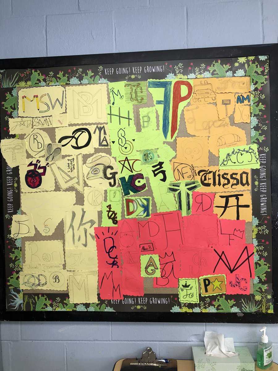 northshoreffa's tweet photo. Lesson over cattle brands as students at the NS9 campus created their own brand for the display board. #brandidentity https://t.co/RqCyUyUvRb