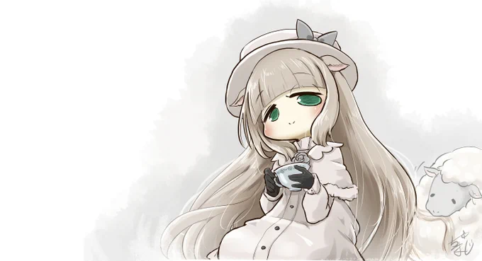 昨日の配信中+少し付け足しして描いたメリーミルクさん(1枚目)と、
今さっき描いたメリーミルクさん(2枚目)。 