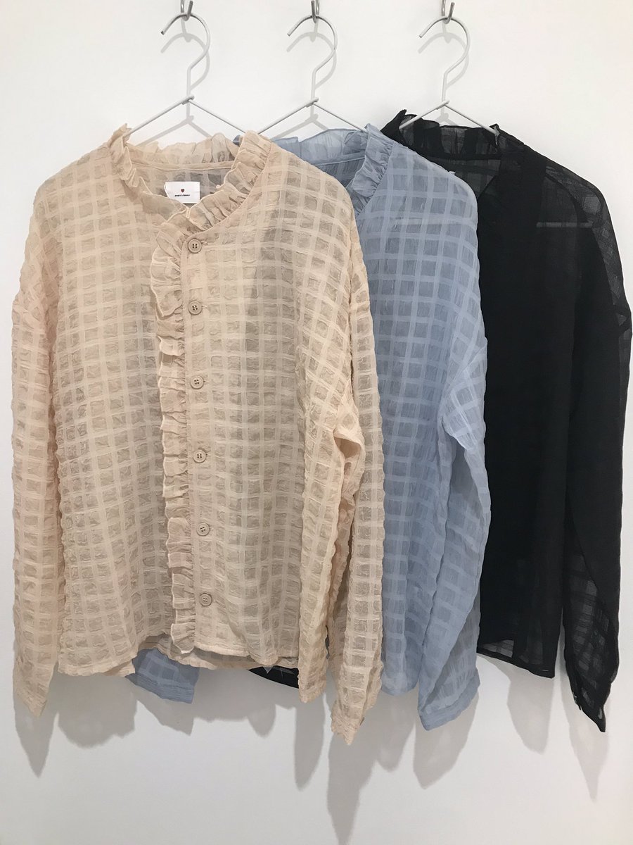 Merry Jenny新宿店 A Twitter 新作情報 シアーチェックフリルブラウス アイボリー ブラウン ブルー ブラック 8 000 税抜 ルミネエスト新宿 Merryjenny